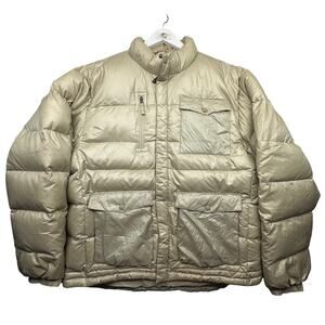 Vintage Burton AK Goose Down Ski Snowboard Puffer Jacket Mens XL Gold Full Zip